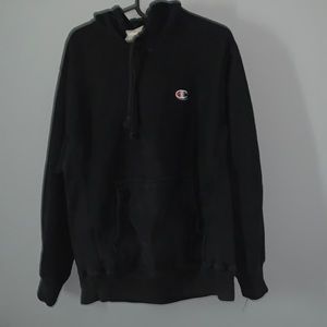 Champion black reverse weave hoodie